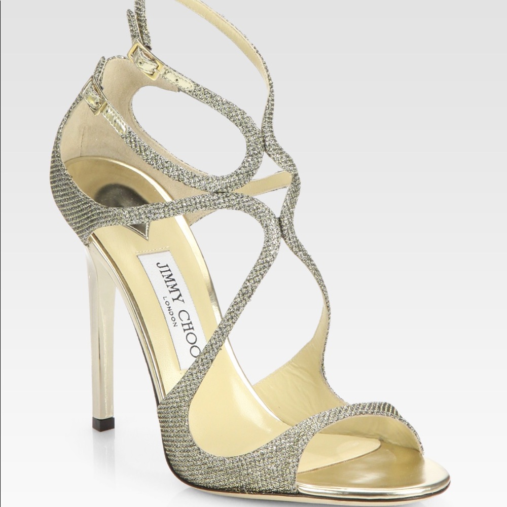 Jimmy choo Metallic Lance Lam233 Glitter Sandals